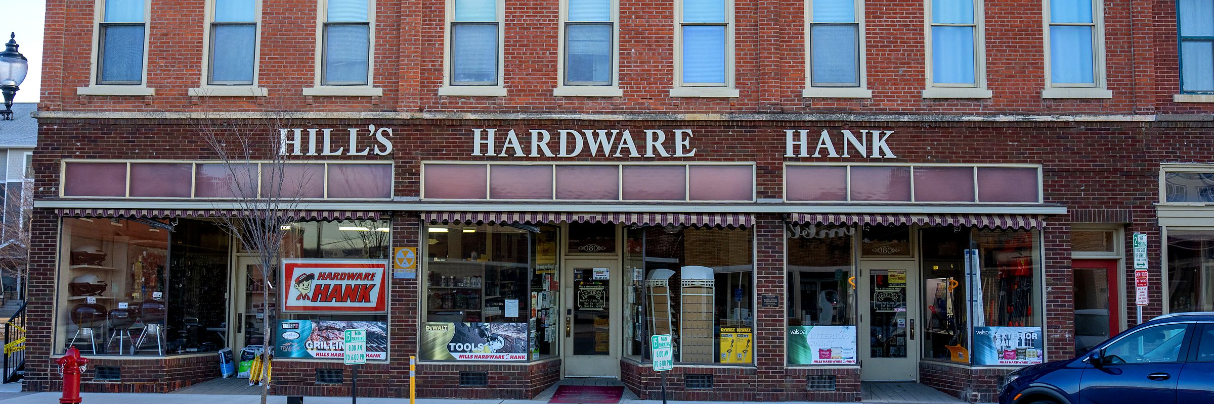 An independent hardware store on a small-town main street