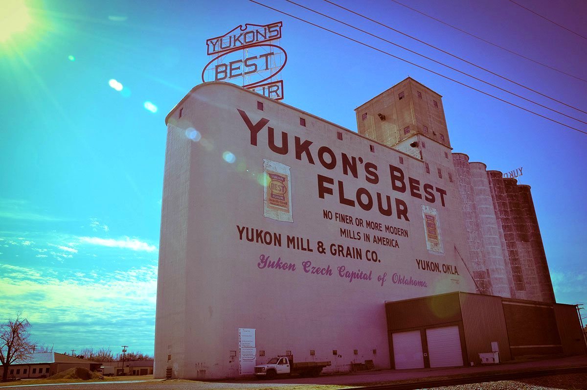 The Yukon's Best Flour mill, the painted sign on the grain elevator